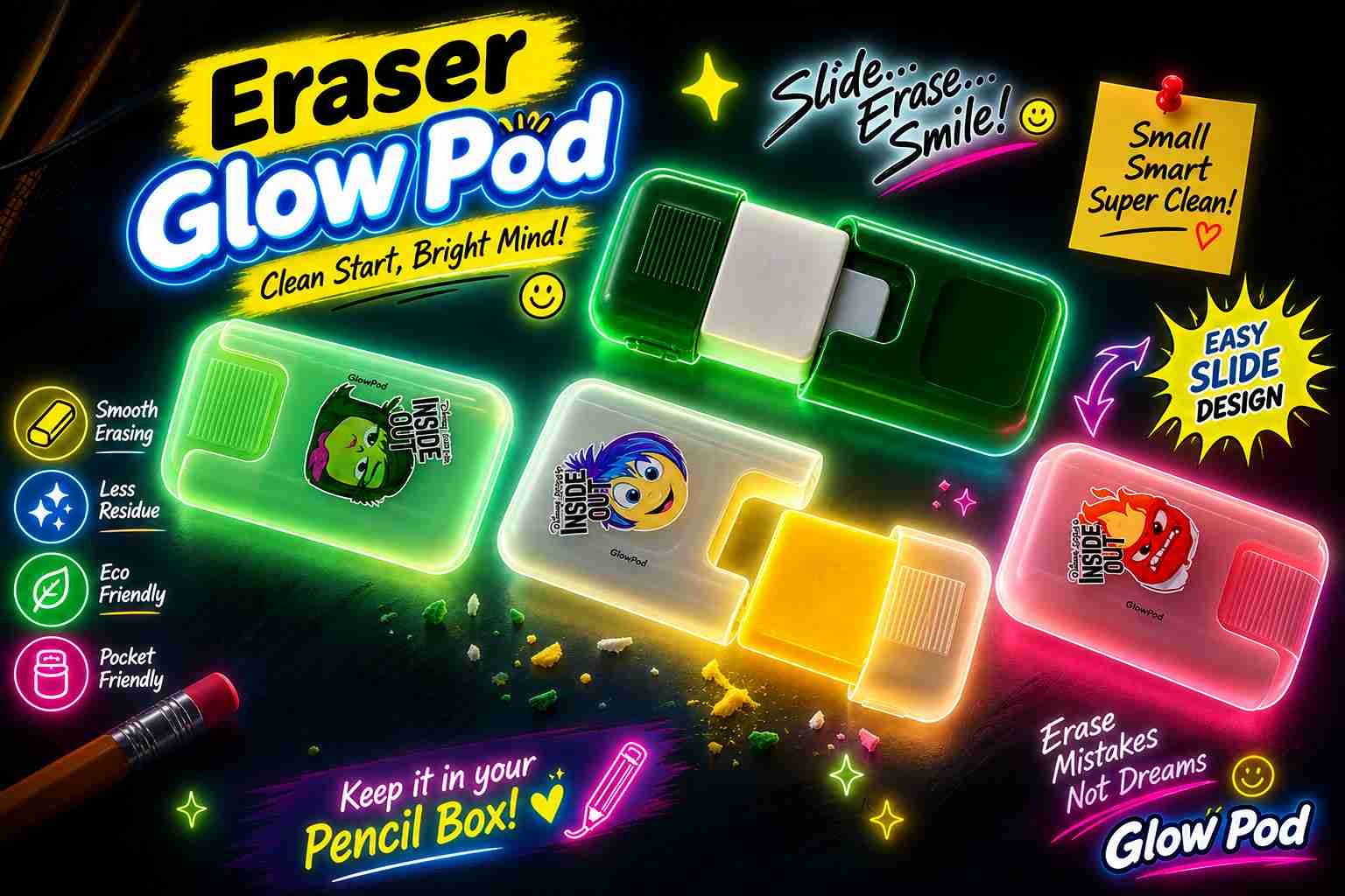 Eraser pod glow